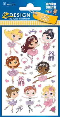 Obrázek produktu pro ZDesign KIDS samolepka "Ballerina" 1 list 8 samolepek