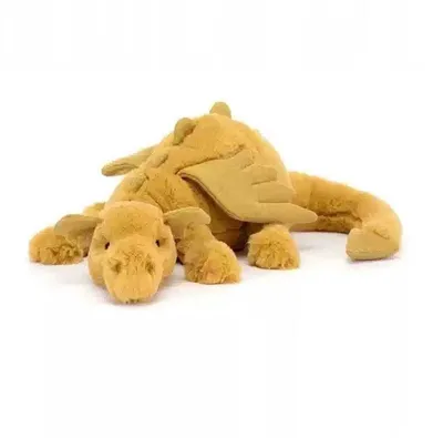 Produktbild von Plüsch Drache Kuscheltier Kissen 50 cm Dino Spielzeug Kuscheldrache Gelb