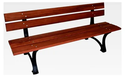 Produktbild von Gartenbank LÜTTICH, 4-sitzer, Outdoorbank aus Gusseisen und Eukalyptusholz