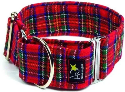 Obrázok produktu pre Obojok Martingale pre psy 4 cm - veľkosť M (30-39 cm) - škótske šekery
