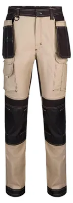 Produktbild von Velilla 103019S Canvas Hose Stretch Farbe Sand Beige/Schwarz Größe L, Beige/Sand/Schwarz, M