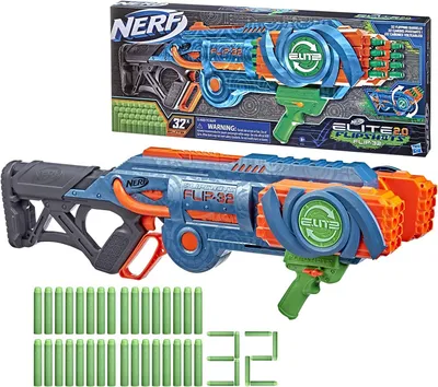 Productafbeelding van Hasbro - NERF - Elite 2.0 Flip 32 - Blaster - Nerfgun - Speelgoedgeweer