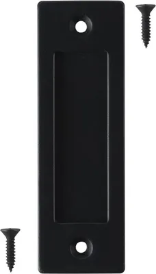 Obrázok produktu pre 150 mm plášť posuvných dverí [čierny matný] - plášťová kľučka - kľučka dverí | vstupný plášť | plášť kľučky pre izbové dvere, posuvné dvere, stodolové dvere, garáž | kľučka stodolových dverí | plášť posuvných dverí
