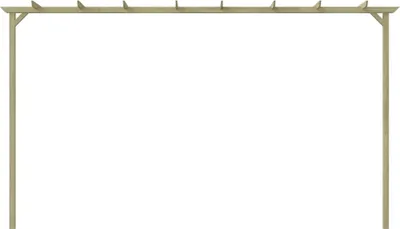 Image de vidaXL Pergola de jardin en pin imprégné 360x200x60 cm