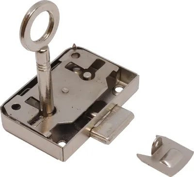Immagine prodotto di Serratura per mobili 20 mm nichelata - Per pezzo