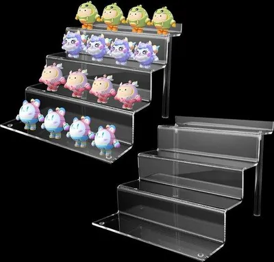 Productafbeelding van Famanu displaystandaard set, 2 stuks - 4-laags, transparant