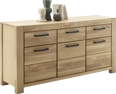 Produktbild von Sideboard >SILIAS< in natur geölt, Weildeiche teilmassiv - 172x85x45 (BxHxT)