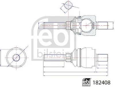 Produktbild von FEBI BILSTEIN 182408 Axialgelenk Spurstange Vorne Links Vorne Rechts