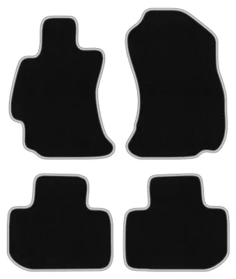 Produktbild von Fußmatten Velours Schwarz/Silber für Subaru Forester IV 2013- Set 4-tlg