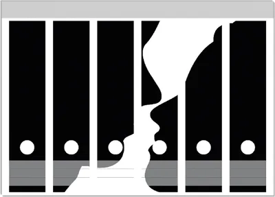 Produktbild von Wallario Ordnerrücken Sticker, selbstklebend für breite Ordner, 6 Stück, Motiv Mann und Frau