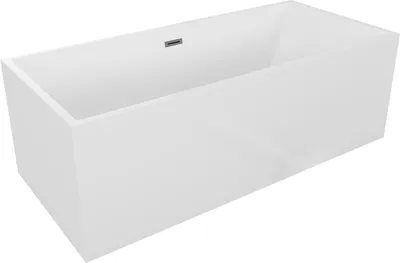 Produktbild von Mexen Vigo freistehende Badewanne 178,5 x 80 cm, weiß, Überlauf Gun Metal - 51251788000-95