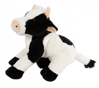 Produktbild von kuscheltier Cow junior 44 cm Plüsch weiß/schwarz
