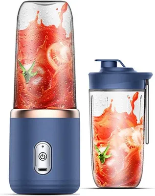 Obrázok produktu pre Elektrický odšťavovač, malý, prenosný, dobíjateľný, určený pre študentov a domáce použitie, na prípravu čerstvo vylisovanej ovocnej šťavy.