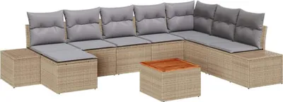 Immagine prodotto di vidaXL, 9 pezzi, color beige