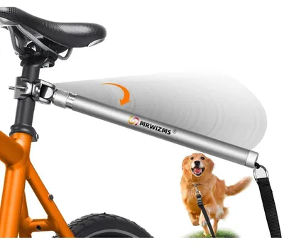 Produktbild von Fahrradleine für Hunde | Stoßdämpfend | Verstellbar | Abnehmbar | Edelstahl & Nylon