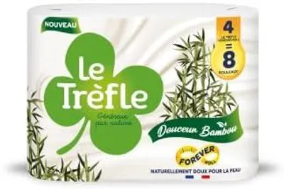 Image de Papier toilette doux, 3 épaisseurs, 4 rouleaux, 130 feuilles par rouleau, idéal pour les peaux sensibles