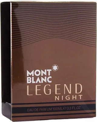 A product box for Mont Blanc Legend Night Eau de Parfum.