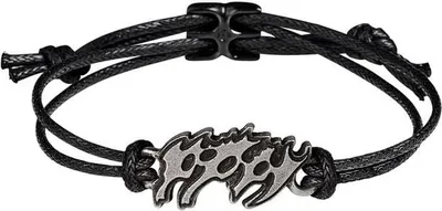 Produktbild von Poppy Armband Uni Logo schwarz Band-Merch, Bands, Geschenke Hartzinn Standard