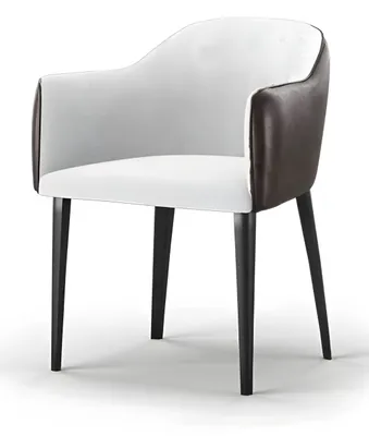 Obrázek produktu pro Bílá dřevěná židle v moderním designu pro domácnost a kancelář