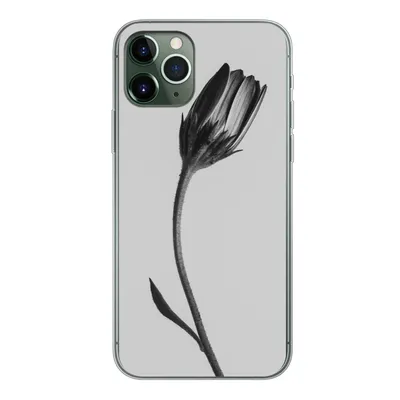 Produktbild von MuchoWow® Handyhülle Schutzhülle Hülle für iPhone 11 Pro Pflanze - Makro - Schwarz - Weiß Silikon Softcase Handy Hülle - Handy