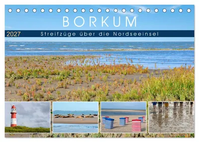 Produktbild von Borkum: Streifzüge über die Nordseeinsel (Tischkalender 2027 DIN A5 quer), CALVENDO Monatskalender