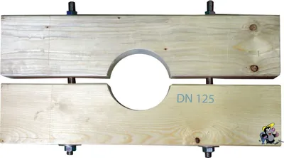 Produktbild von Holzzange die Große für DN 125 Brunnenrohr AD=140mm