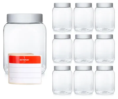 Zdjęcie produktu dla 100 kubków PET z pokrywką 400 ml (puste), wysokość 105 mm, średnica 77 mm, gwint 62 mm