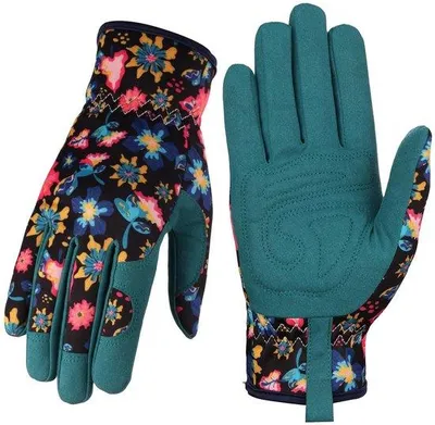 Imagen del producto de Guantes de jardinería para mujeres: guantes de trabajo para césped, excavación, plantación, deshierbe y corte