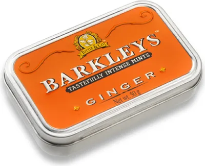 Immagine prodotto di Barkleys Ginger Pastilles aroma di zenzero in barattolo di metallo 50g