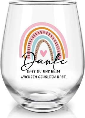 Zdjęcie produktu dla Pożegnalny kieliszek do wina 17oz z grawerem dla nauczyciela przedszkola - Dziękujemy za dorastanie - Joymaking