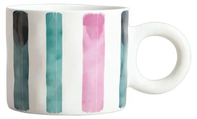 Produktbild von Homla TERNA Coloured Stripes Becher, 350 ml