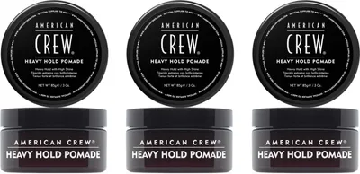 Produktbild von American Crew Heavy Hold Pomade 3 x 85 g Haarwachs Stylingwax ultrastarker Halt Set