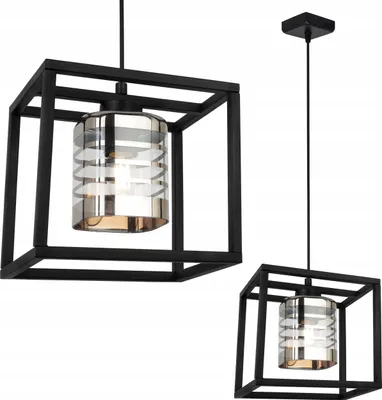Produktbild von Hängelampe Käfig elegante Glaskugel