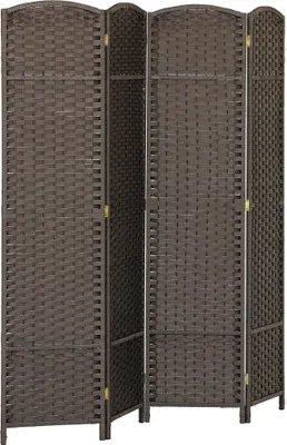 Produktbild von Raumteiler/Paravent - 4-teilig Faltbar - 160 x 170 cm - Braun