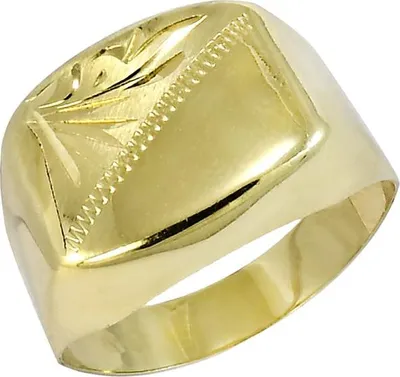 Produktbild von Herren Ring 585er Gold Glare 1475, Größe 64, hypoallergen, 23,4x21,4x14,4 mm