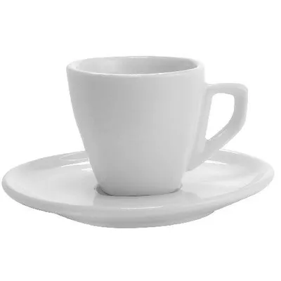 Image de tasse + soucoupe 120ml carrée en porcelaine ALBA BÍ