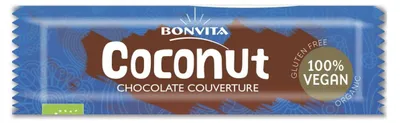 BATON Z NADZIENIEM KOKOSOWYM W POLEWIE Z CZEKOLADY KUWERTURA BEZGLUTENOWY BIO 40 g - BONVITA