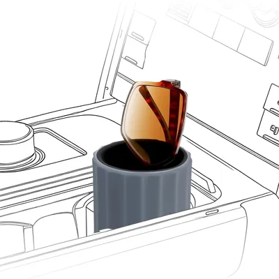 Productafbeelding van Inovra- Zonnebrilhouder met pluche voering - Brillenhouder auto - Bekerhouder - Krasbescherming - Geschikt voor brillen tot 6 cm - Compact formaat - Brilhouder