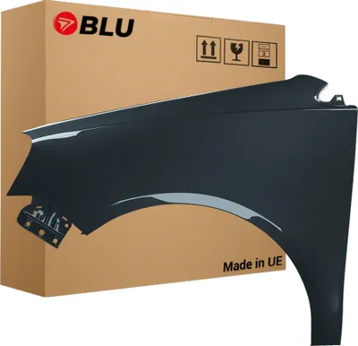Image de BLU Aile Compatible avec VW Volkswagen Polo 9N3 IV 4 LIFT LC7V Gauche Grau BlauAnthrazit | 2005-2009 | Avant | Peint| Prêt à Monter | Acier