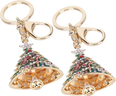 Produktbild von 2Pcs Weihnachtsbaum Schlüsselanhänger Fahionable niedlich Kleidung Zubehör OranmentGreen