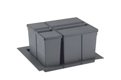 Image de Trieur à déchets 9XL Systeme 600mm 1x26l+1x11l gris