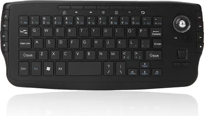 Produktbild von Kabellose 2,4-GHz-Tastatur mit Trackball-Maus, Scrollrad-Fernbedienung für Android TV BOX Smart TV PC Notebook Keyboards Schwarz