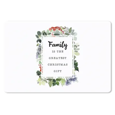 Produktbild von MuchoWow® Schreibtischunterlage Pflanzen - Weihnachten - Zitat - Familie 60x40 cm - XXL Mauspad - Großes Mauspad