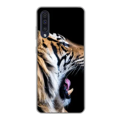 Produktbild von MuchoWow® Handyhülle Schutzhülle Hülle für Samsung Galaxy A30s Tiger - Tiere - Porträt Silikon Softcase Handy Hülle - Karteninhaber
