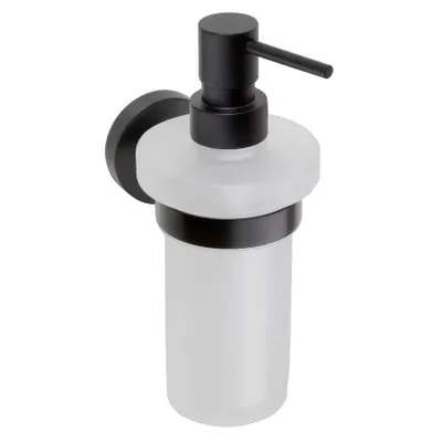 Produktbild von Flüssigseifenspender Bemeta Dark 80 x 190 mm 230 ml schwarz/glas