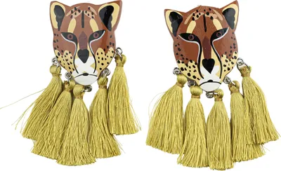 Produktbild von Ohrclips Leo mit Leopardenkopf von collezione alessandro