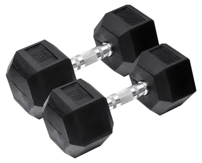 Productafbeelding van Orange Gym - Hexagonale halter - 6 kg - Set van 2