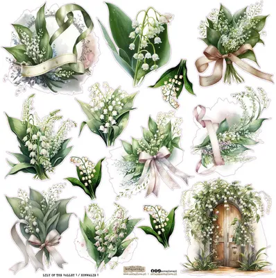 Produktbild von AUFKLEBER - ScrapLove - Frühling 4 Blumengirlanden