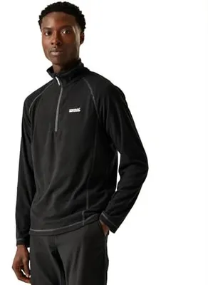 Image de Regatta Montes Mini sweat-shirt léger à rayures avec demi-zip, Noir XXL