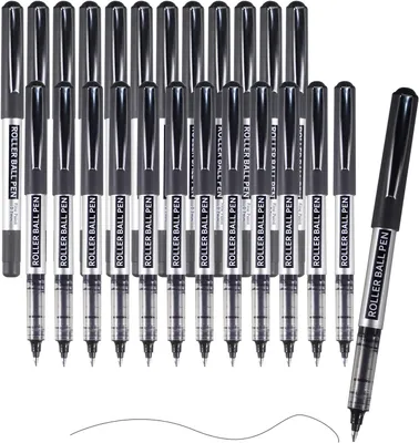 Produktbild von Rollerball Stift Set 25 Stück, 0.7mm feine Spitze, flüssige Tinte, zum Schreiben und Journaling
